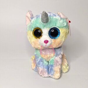 TY Beanie Boos 6" HEATHER Cat Unicorn UniCat Plush Stuffed Animal Toy w/ Tag